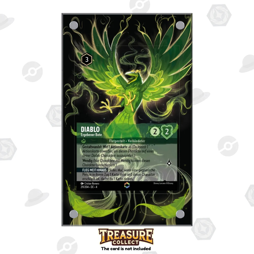 Acrylic Lorcana Display Diablo with Extended Artwork – Treasure Collect