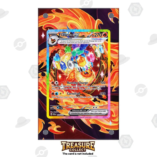 Acrylic Pokémon Display Flareon ex with Extended Artwork – Treasure Collect