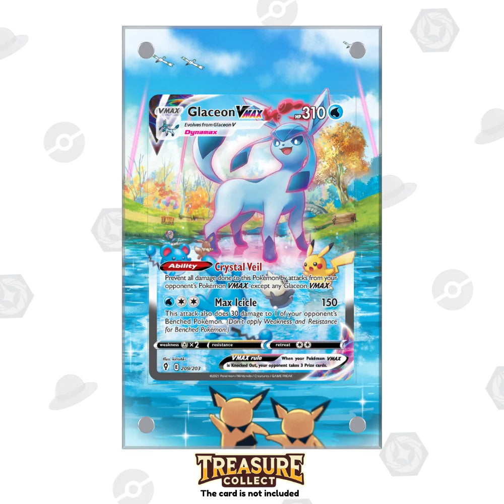 Acrylic Pokémon Display Glaceon Vmax with Extended Artwork – Treasure Collect