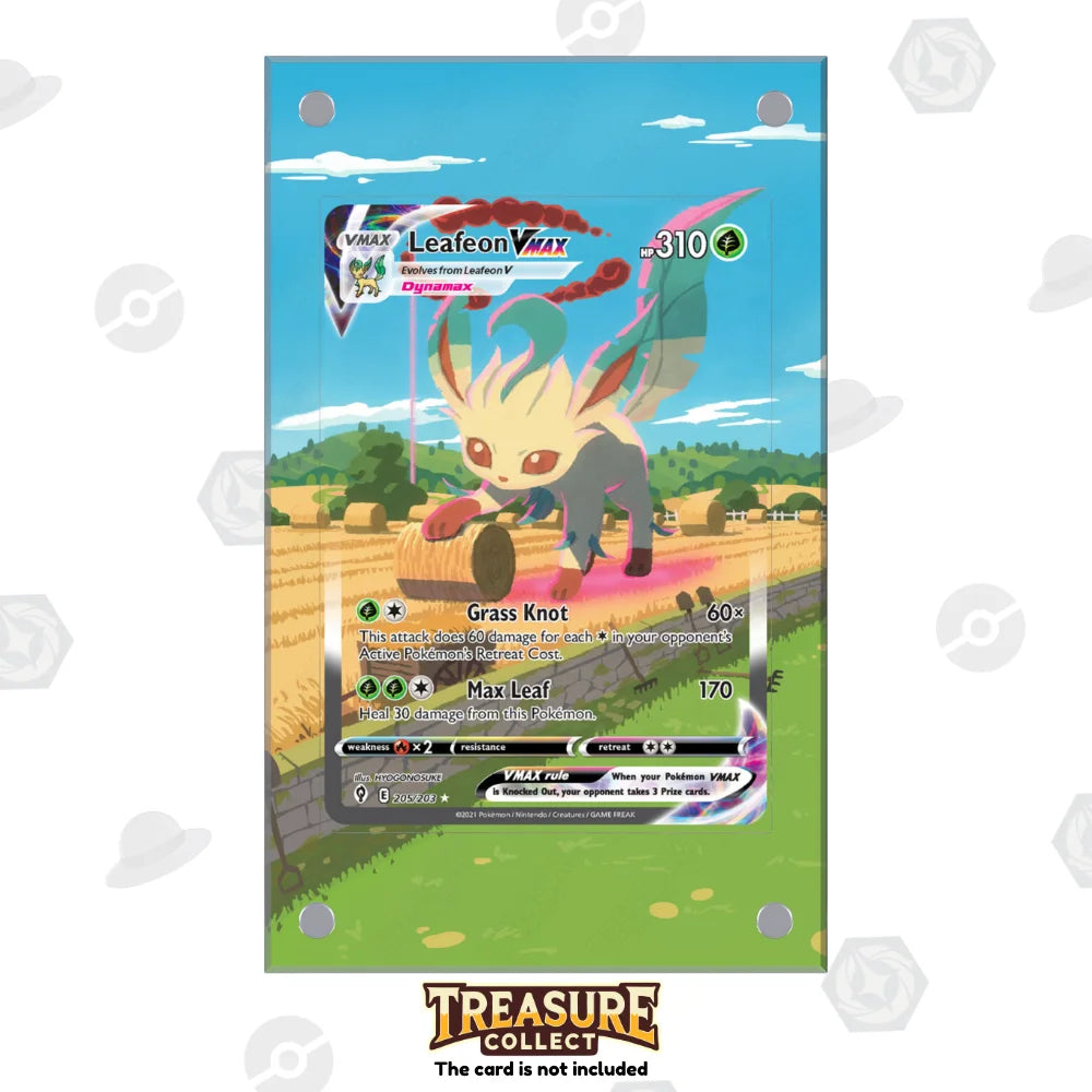 Acrylic Pokémon Display Leafeon Vmax with Extended Artwork – Treasure Collect