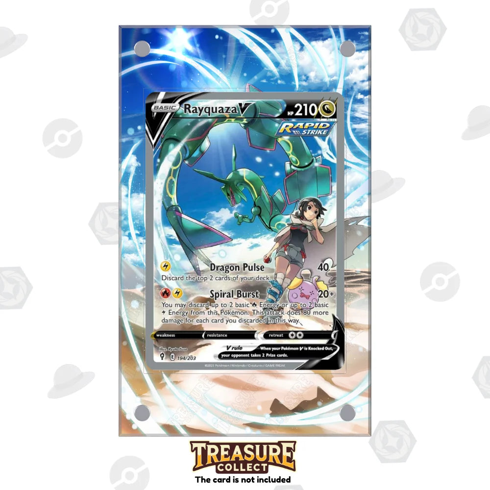 Acrylic Pokémon Display Rayquaza V with Extended Artwork – Treasure Collect