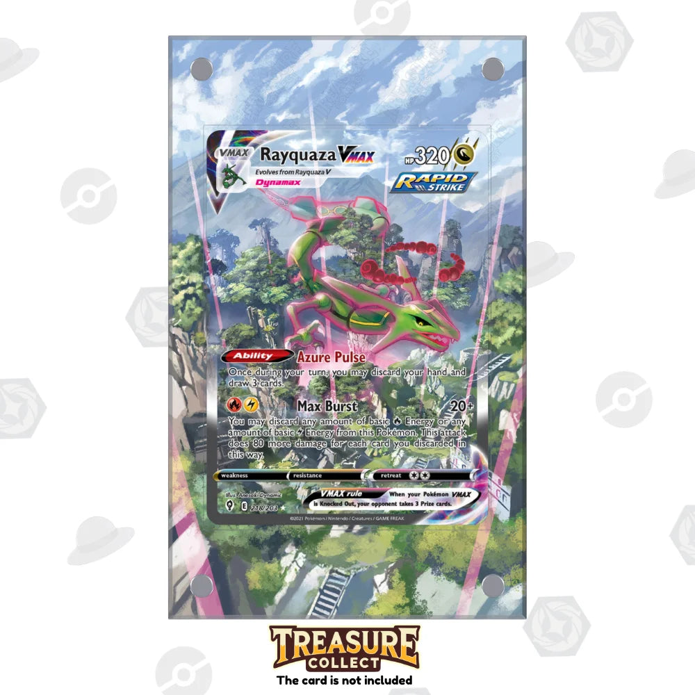 Acrylic Pokémon Display Rayquaza Vmax with Extended Artwork – Treasure Collect