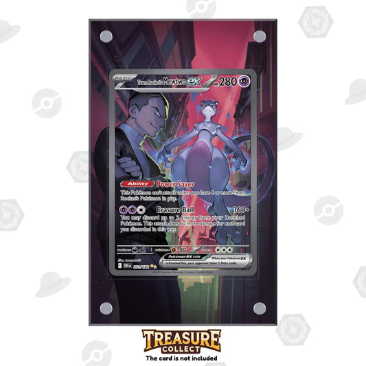 Acrylic Pokémon Display Team Rocket's Mewtwo ex with Extended Artwork – Treasure Collect