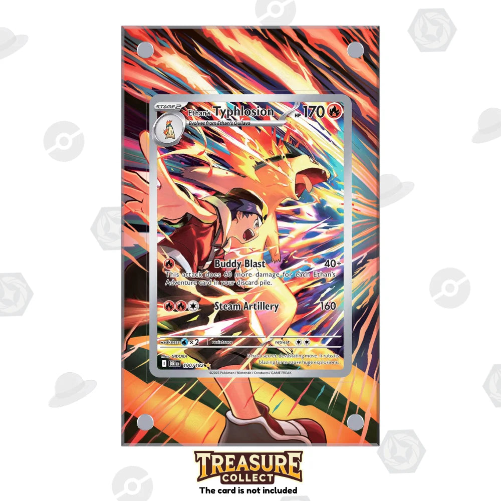 Acrylic Pokémon Display Ethan's Typhlosion with Extended Artwork – Treasure Collect