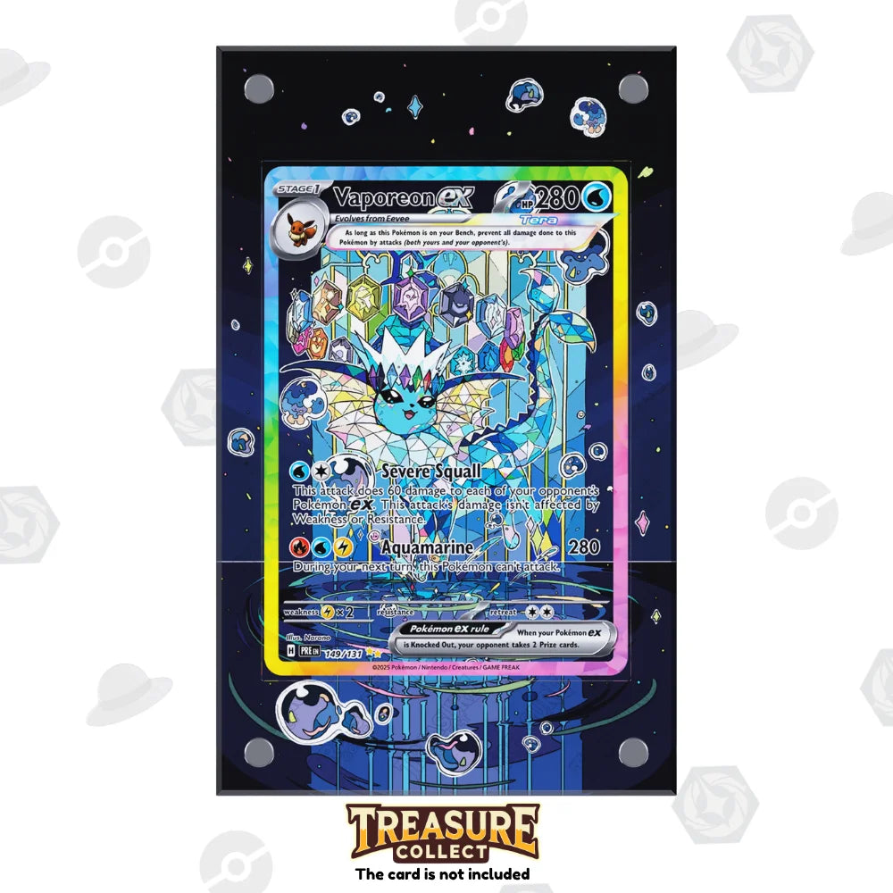 Acrylic Pokémon Display Vaporeon ex with Extended Artwork – Treasure Collect