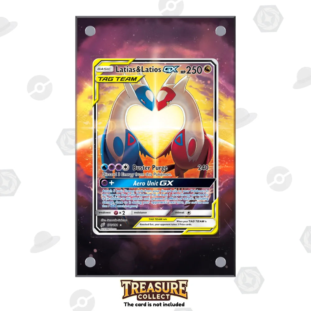 Acrylic Pokémon Display Latias & Latios GX with Extended Artwork – Treasure Collect