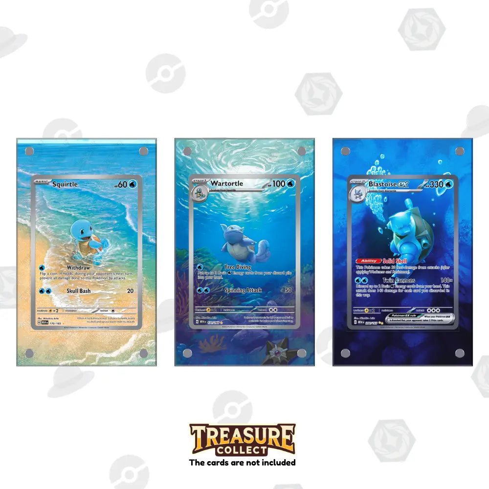 Pokmon 151 Starter Evolutions Bundle Extended Artwork Display Cases TreasureCollect Pokmon 151 Starter Evolutions Bundle Extended Artwork Display Cases TreasureCollect
